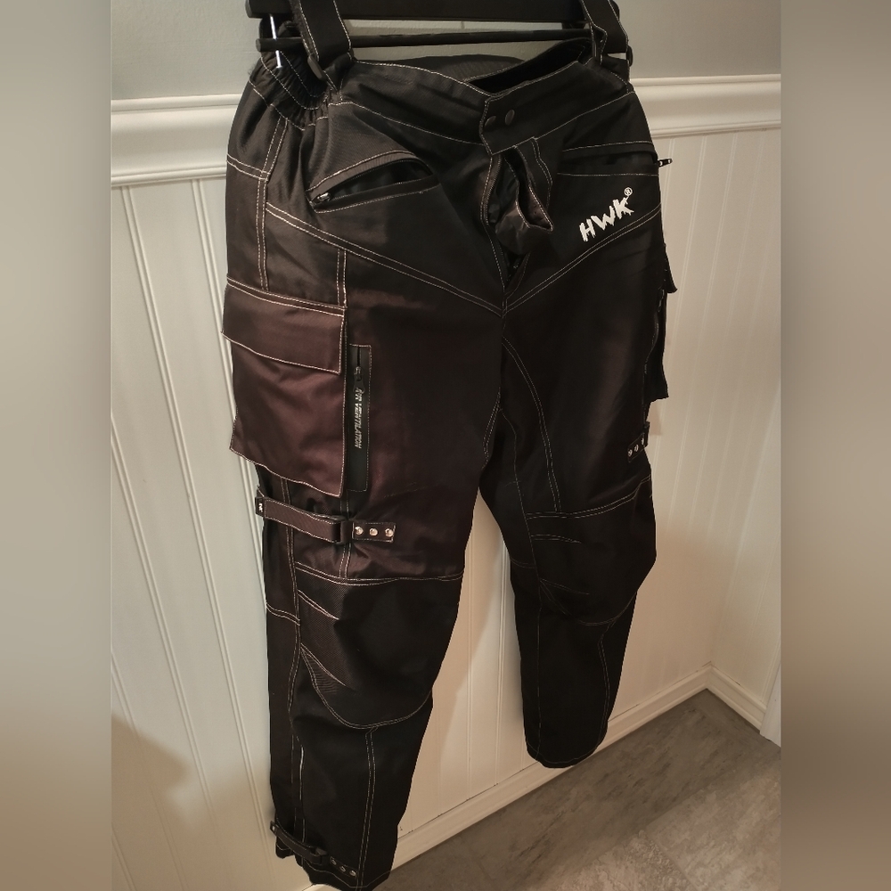 HWK Motorcycle Pants Black Large 32" inseam